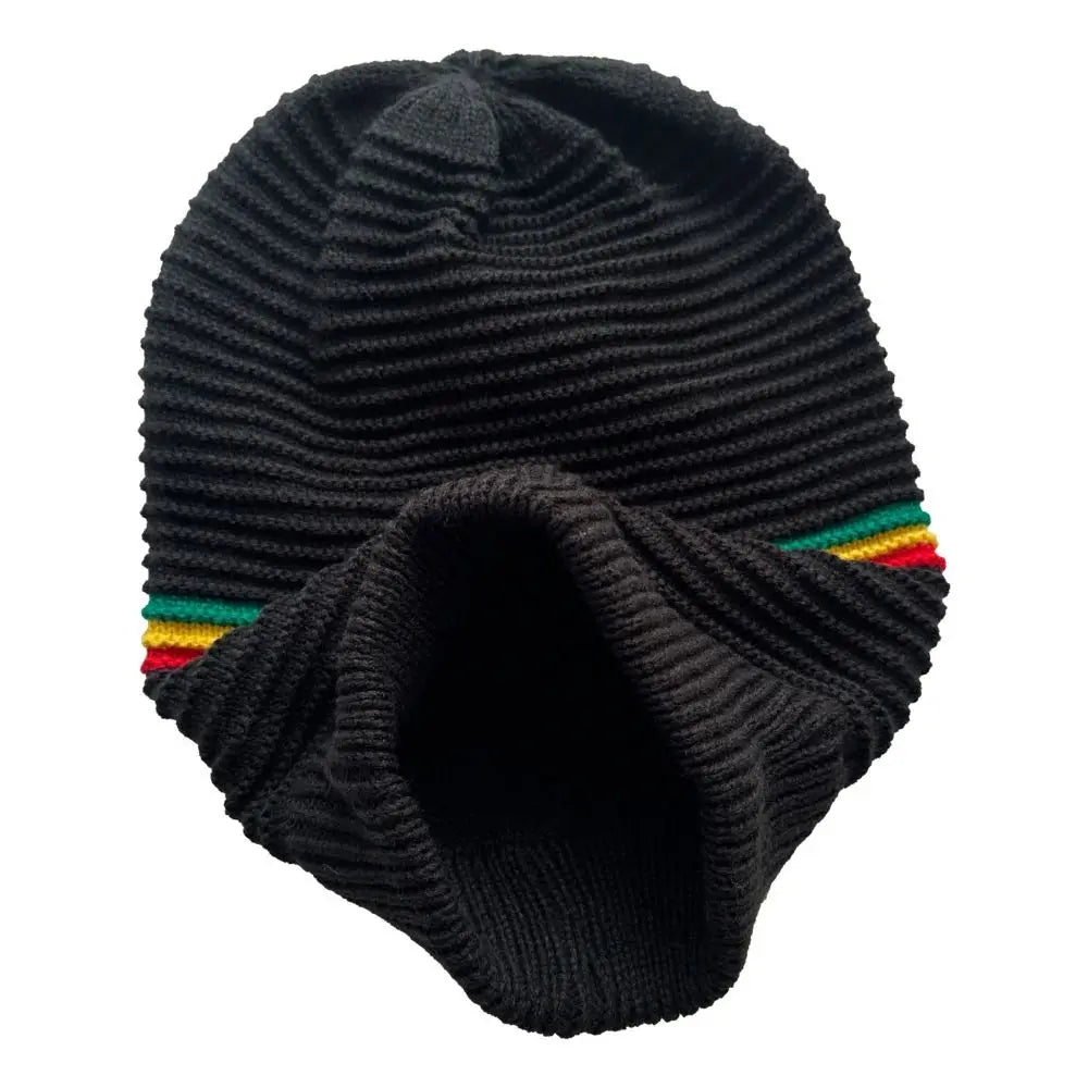 Beanies Pullover Weaving Reggae Hat Striped Color Hip Hop Hat Jamaica Knitted Hat Warm Comfortable Skull Caps Winter Autumn