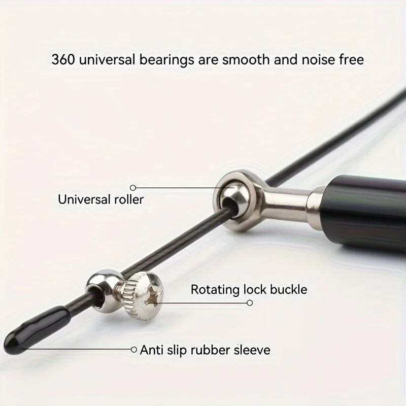 Steel Wire Skipping Rope Fitness Sports Equipment Bearings Skipping Rope Middle School Students Training Aluminum Alloy