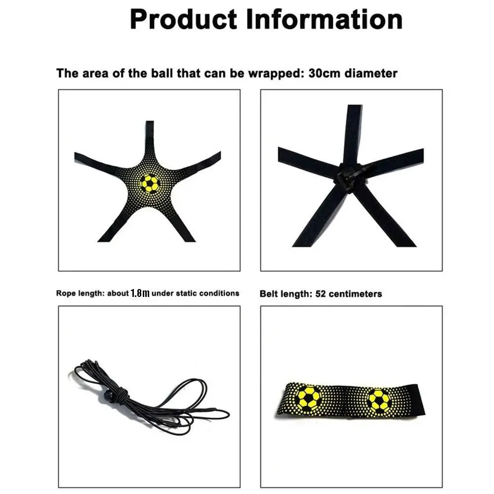 Elastic Belt Soccer Ball Juggle Bags Kicking Durable Football Training Equipment Adjustable Portable Soccer Trainer Belt Adults