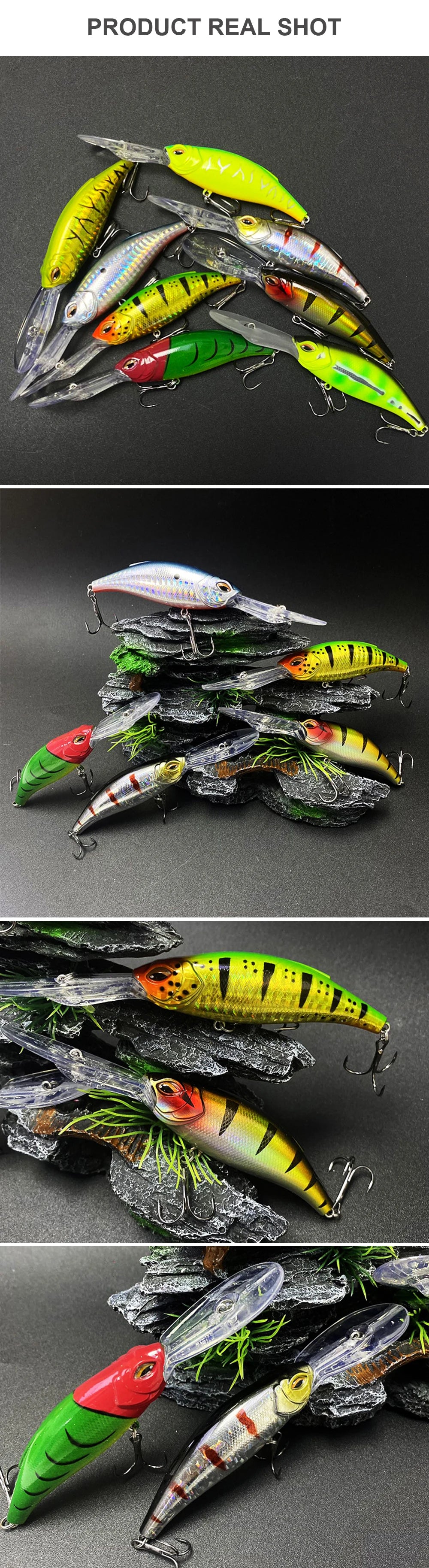 8.5cm 17.5g Fishing Lures Floating Minnow Wobbler Long Casting Deep Diving Artificial Hard Bait Swing Jerkbait Bass Trout MN616