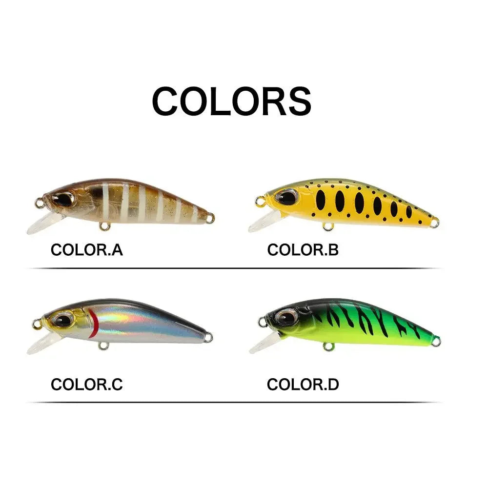 5.5cm 6.5g Slow Sinking Minnow Fishing Lures Artificial Bait Trolling Jerkbait Trout Bass Bait Pike Fishing Equipment