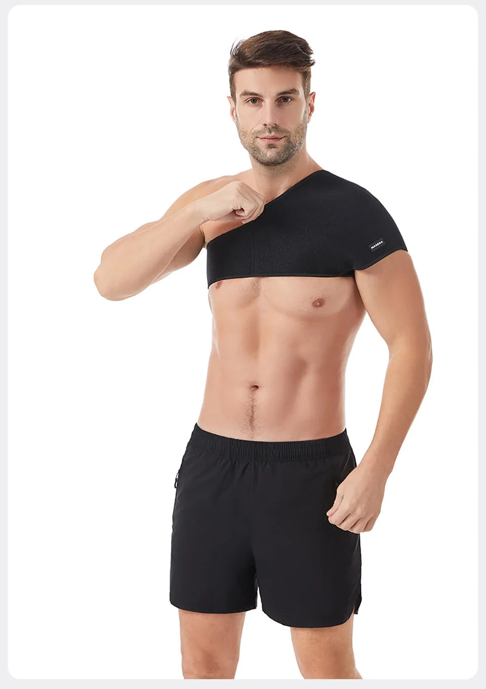 Sports Shoulder Pads Wide Adjustable Shoulder Guard Stretching Pressurized Protective Gear Fitness Outdoor Riding Weightlifting