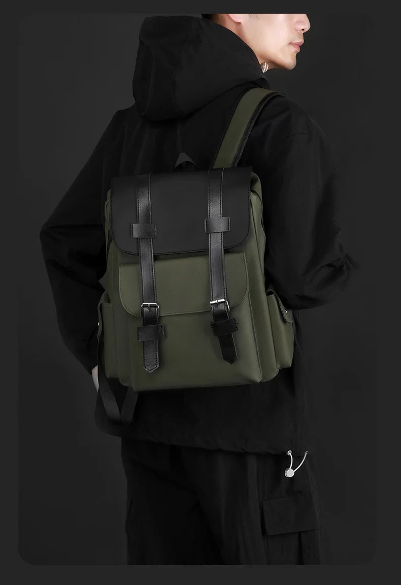 New Fashionable Backpack, Trendy Simple Casual Bag, Solid Color Business Travel Bag, Large Capacity Laptop Bag, Unisex Student School Bag, Multi-Functional Storage Bag