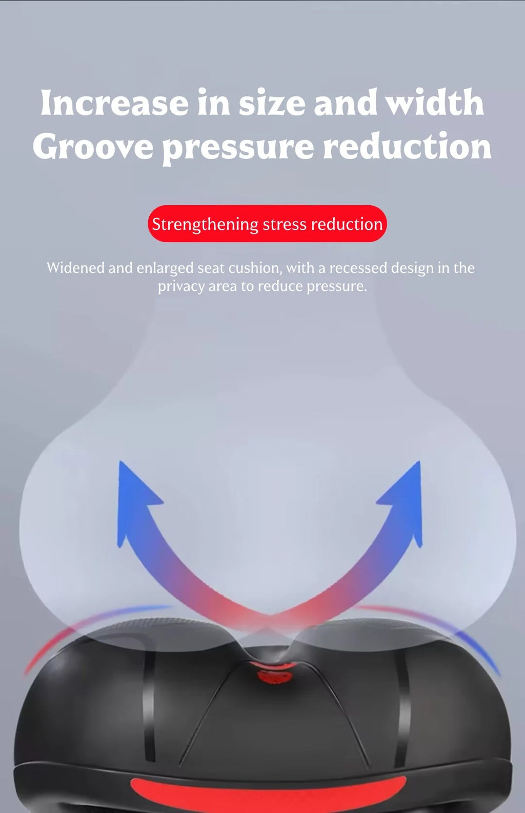 Bicycle seat with shock absorption function, ergonomic and comfortable cushion, suitable for daily cycling and traveling.