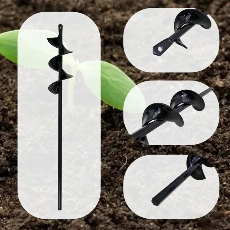Garden Auger Spiral Drill Bit for Flower Planting Soil Digger Earth Drill Gardening Tool Lawn Planting Hole Digger Equipment