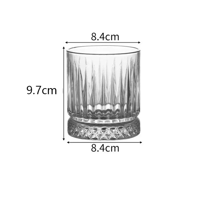 Dlight Decor Diamond Stripe Glass Coffee Cups (100–450ml)