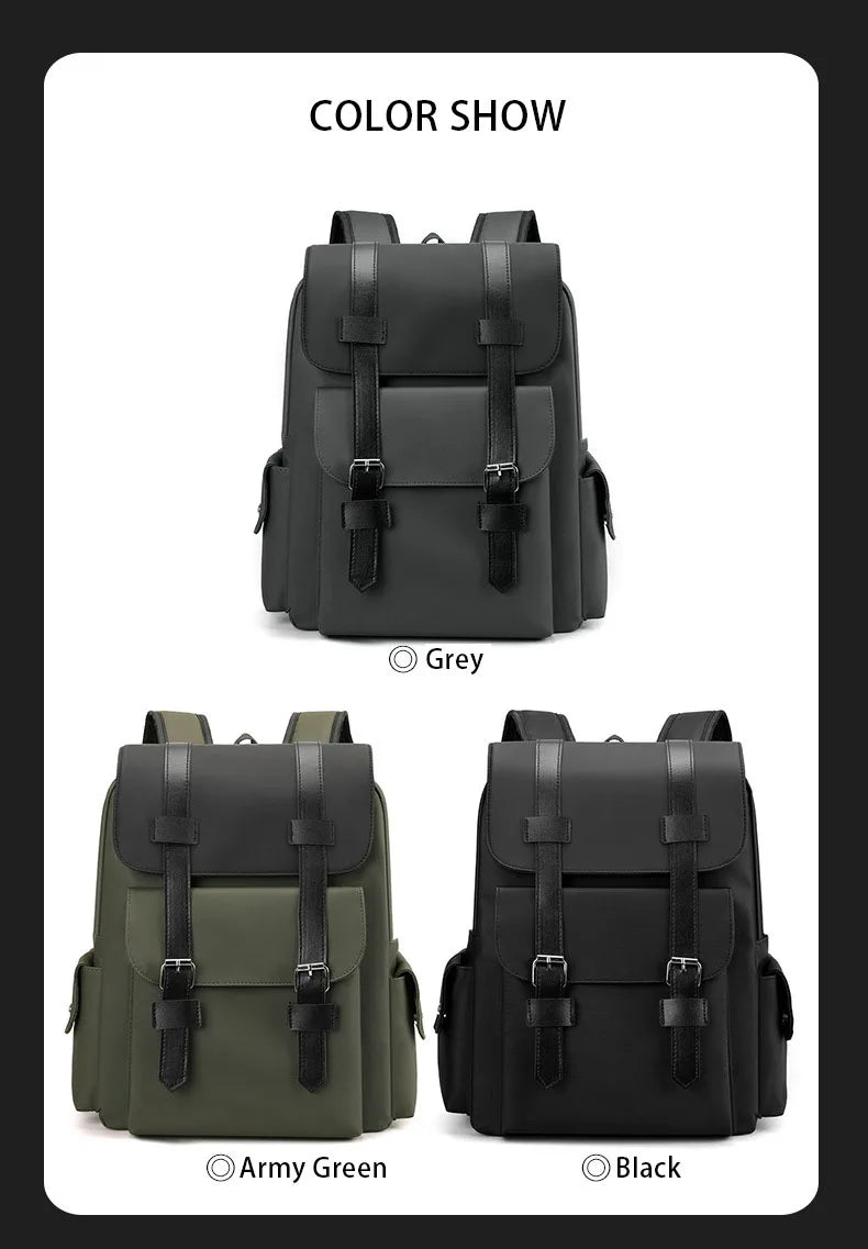 New Fashionable Backpack, Trendy Simple Casual Bag, Solid Color Business Travel Bag, Large Capacity Laptop Bag, Unisex Student School Bag, Multi-Functional Storage Bag
