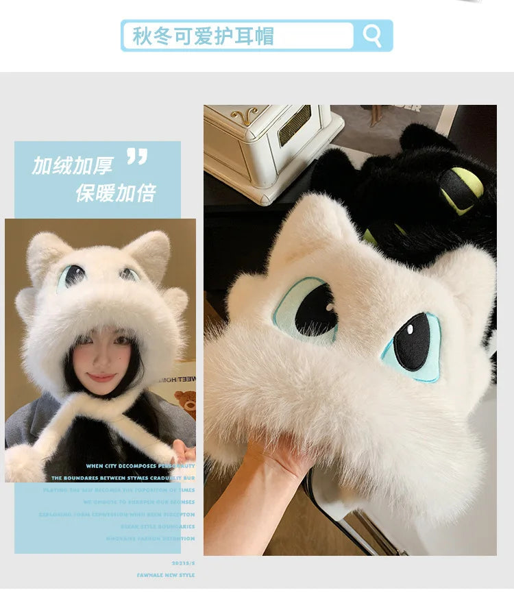 Toothless Creative Hats Cosplay Supplies Cartoon Derivative Peripheral Caps Warm Hat Cute Accessories Children Birthday Gift