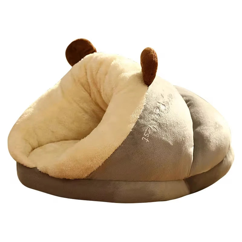 Winter Warm Cat Nest Soft Thicken Cat Bed Comfortable Pet Sleeping Bed for Puppies Cats Cozy Cats Cave Kitten House Pet Supplies