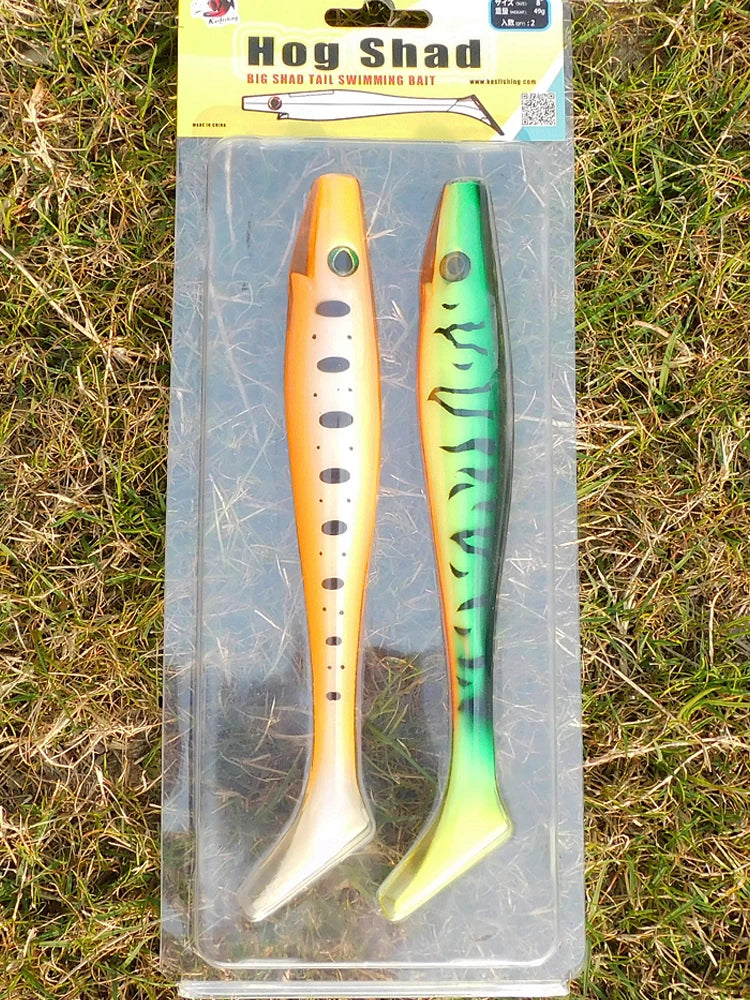 ESFISHING Big bait fishing lure 200mm hog shad sea fishing for pike trout perch soft baits saltwater leurres souple swimbait