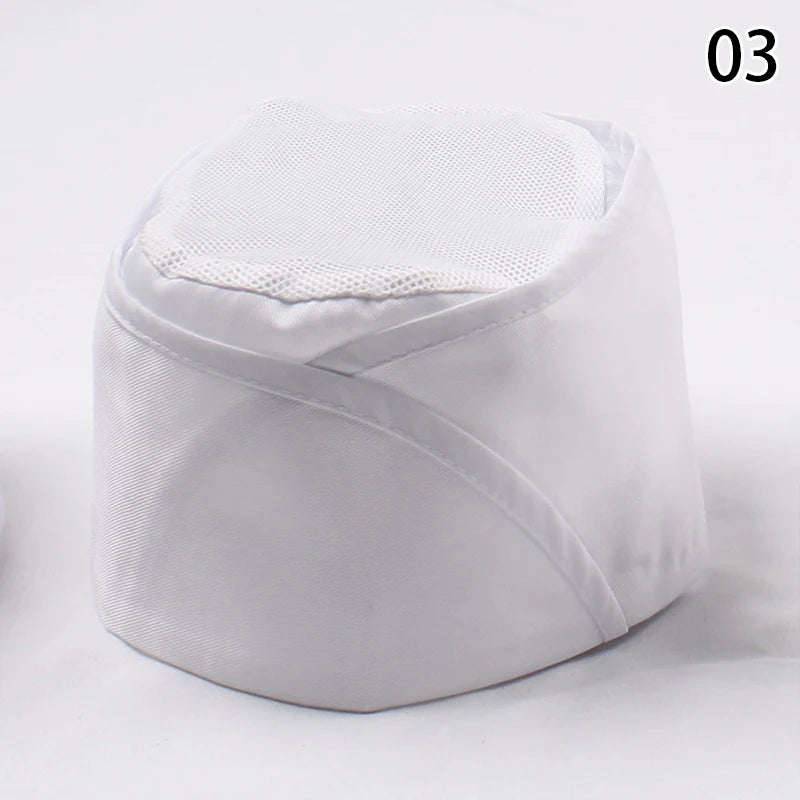 Japanese Chef's Hat Breathable Mesh Men Women Catering Work Cap Restaurant Kitchen Cooking Waiter Work Uniform Dustproof Caps