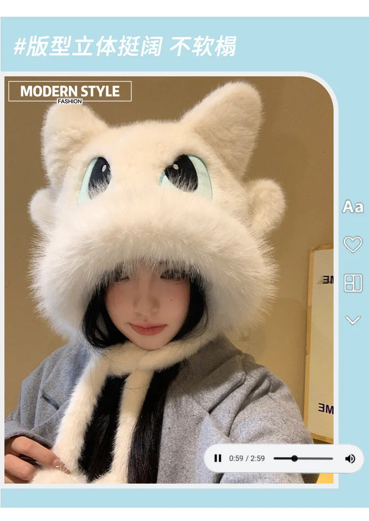 Toothless Creative Hats Cosplay Supplies Cartoon Derivative Peripheral Caps Warm Hat Cute Accessories Children Birthday Gift