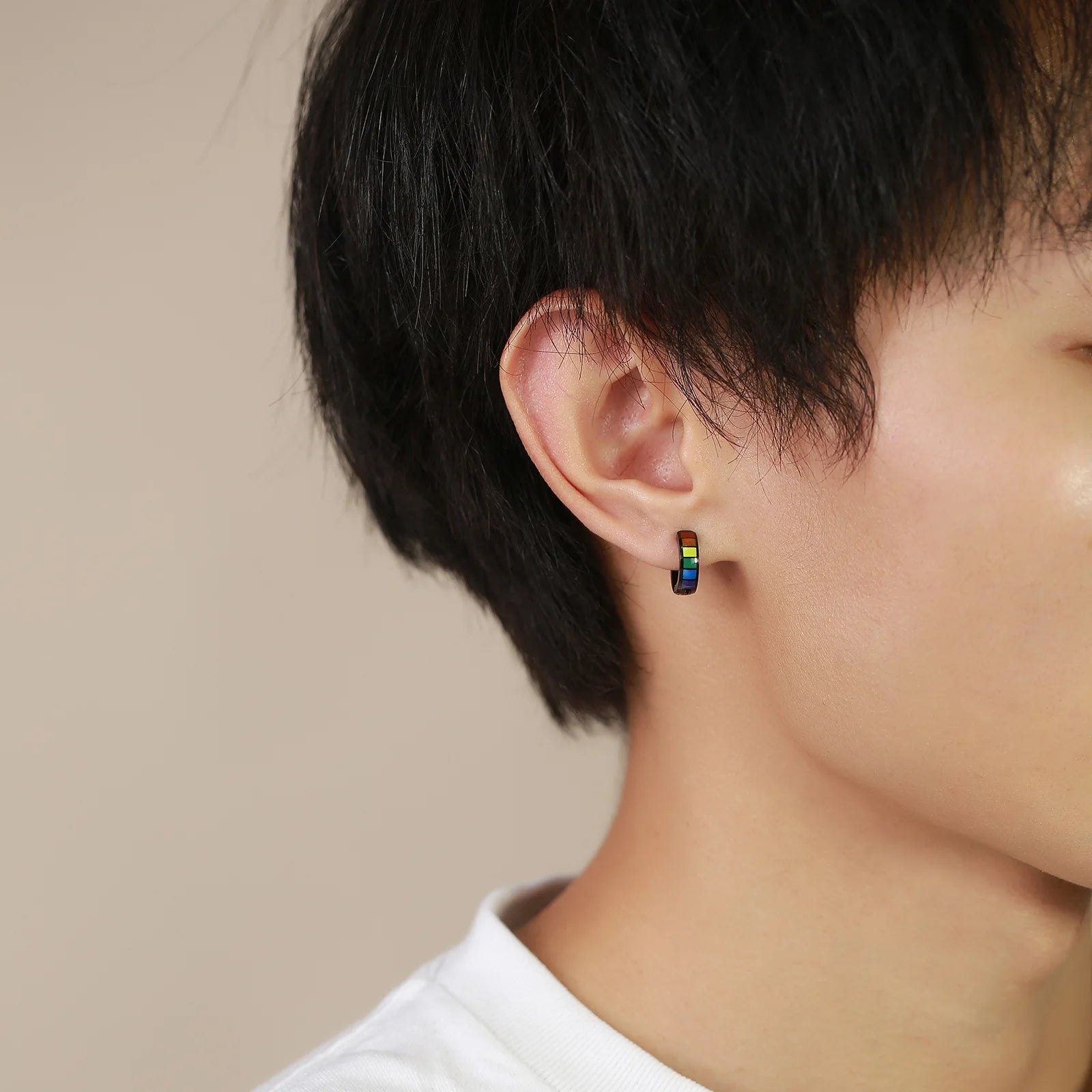 Fashionable Men's and Women's Stainless Steel Ring Earrings Without Ear Holes Ear Clips Jewelry Gifts