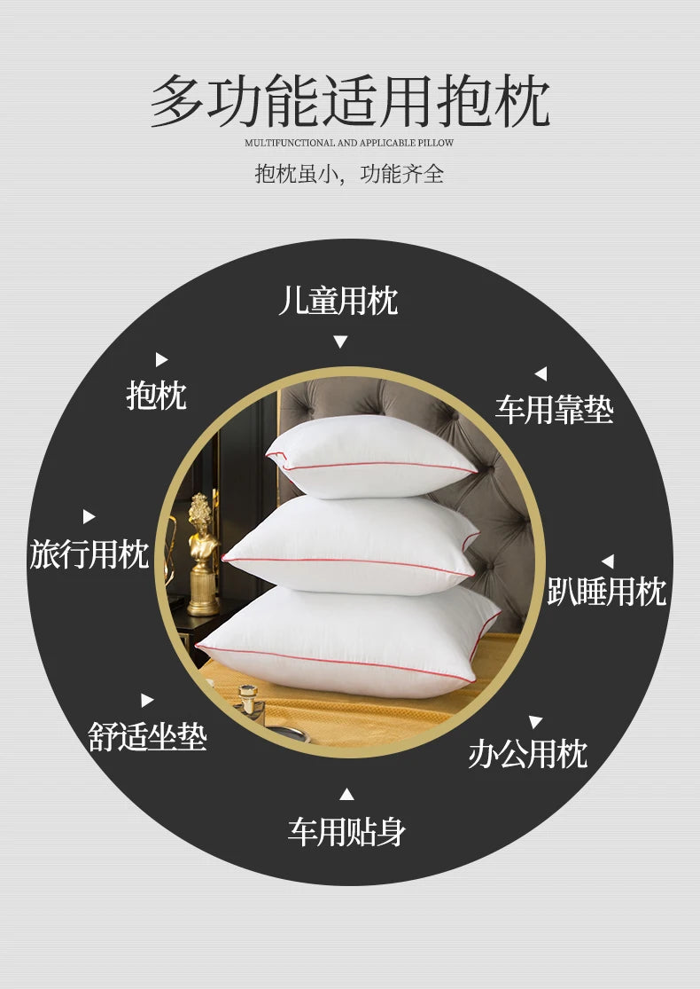 40*40/45*45/50*50/55*55/60*60/65*65/70*70cm Solid Pure Cushion Core Pillow Interior Soft White Head Waist Pillow Inner Cushion