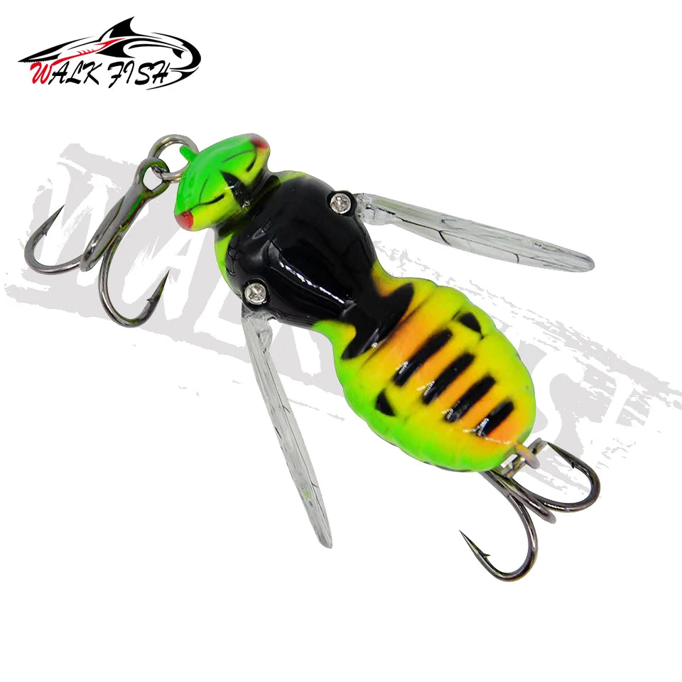 WALK FISH 4.5g 40mm Insect Lure Fishing Lures Bionic Swimbaits Wobblers Sea Bass Fishing Artificial Bait Hard Baits Bass Pike