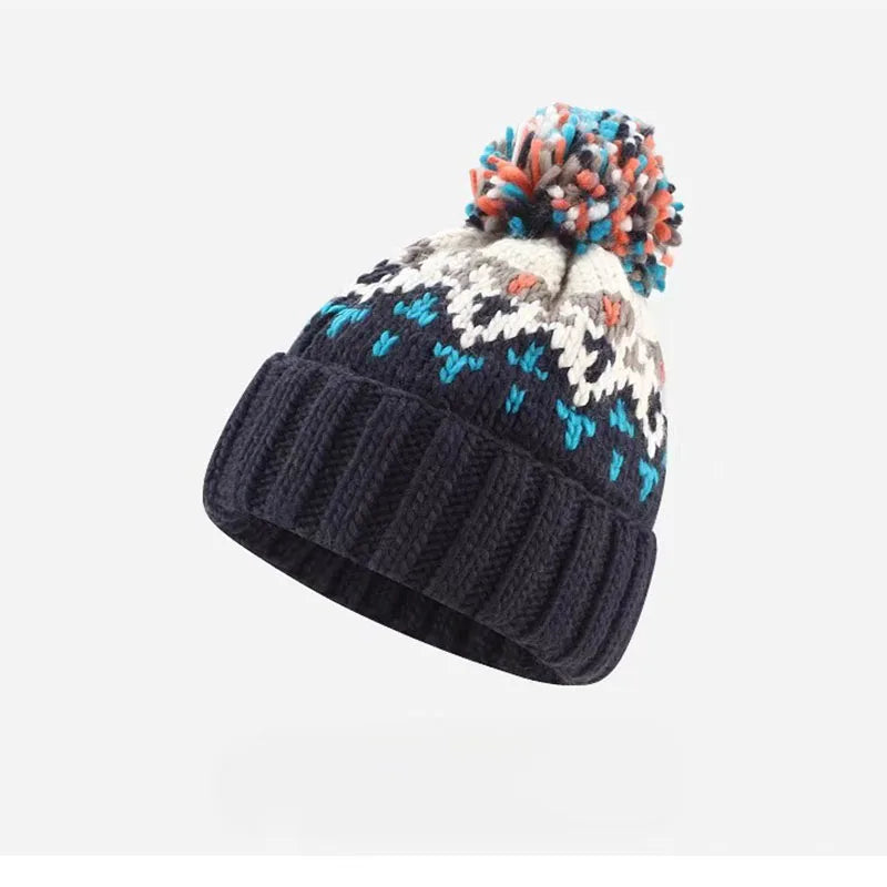 2024 skiing Cashmere Woman Winter Hat Autumn Beanies With Pompom Warm Wool Skullies Wholesales acrylic beanies winter hat