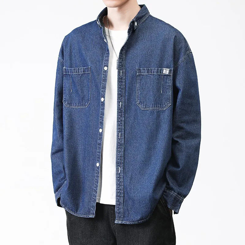 Menswear Shirt Long Sleeve Denim Shirt Casual Loose Fit New Autumn Winter Trendy Unisex Comfort Fashion