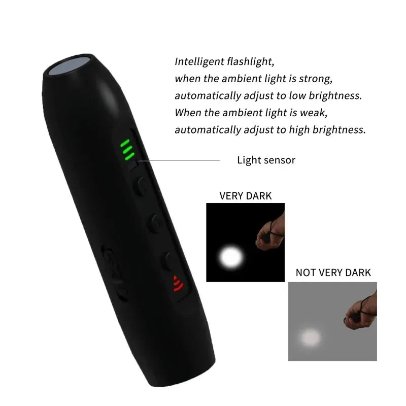 Ultrasonic Pet Dog Repellent, Portable Handheld Anti Bite and Anti Barking Drive Stick with LED Flashlight Pet Repellent