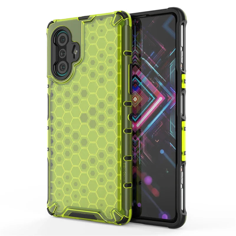 Shockproof Case for Redmi K40 Gaming Cover Xiaomi Redmi K40 Gaming New Transparent Honeycomb Clear Cover Redmi K40 Gaming Fundas
