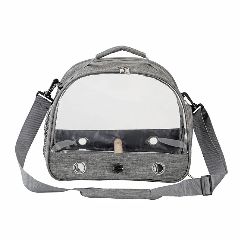 Parrot Carrier Bag Portable Bird Backpack with Perch for Birds Cage Side Window Foldable Samll Pet Travel Cage Bird Supplies