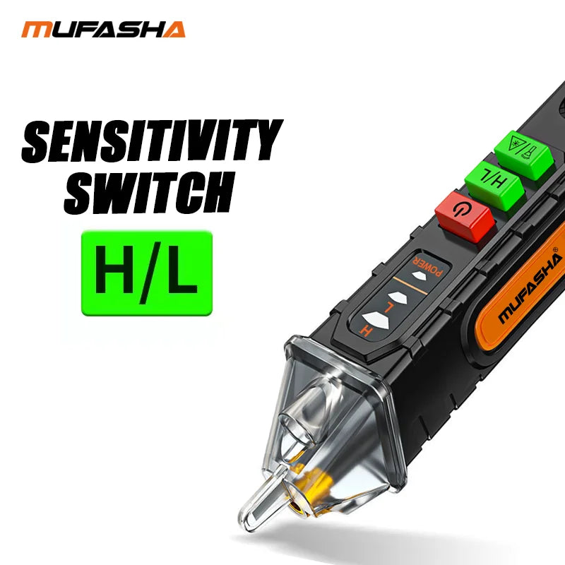 MUFASHA Non-Contact Voltage Detector Electrical Pen AC Voltage Tester Smart Breakpoint Finder 12-1000V