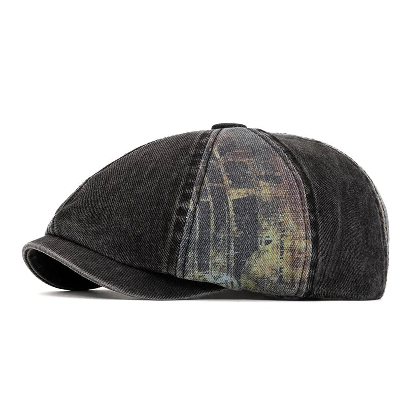 Spring Summer Hats for Women Wash Cotton Berets Retro Adjustable Newsboy Cap Men Ladies Casual Flat Hat Classical Painter Caps
