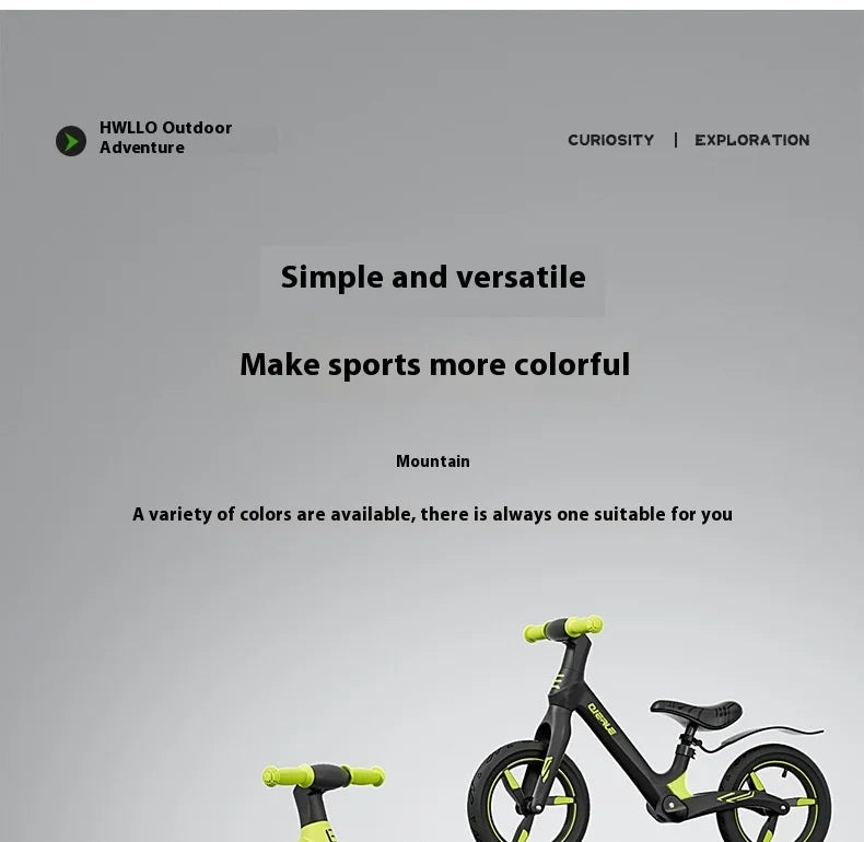 12inch Bike for Children Without Pedals1-6Year Old Boys and Girls Bicycle Walking Learning Balance Bike
