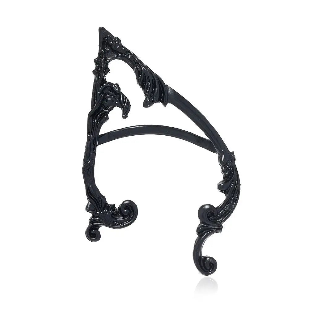 Ear Hook Clip Earrings Solid Color Fashion Design Gothic Elves Ear Cuff Women Earrings Korean Ear Bone Clip Pierced Earrings