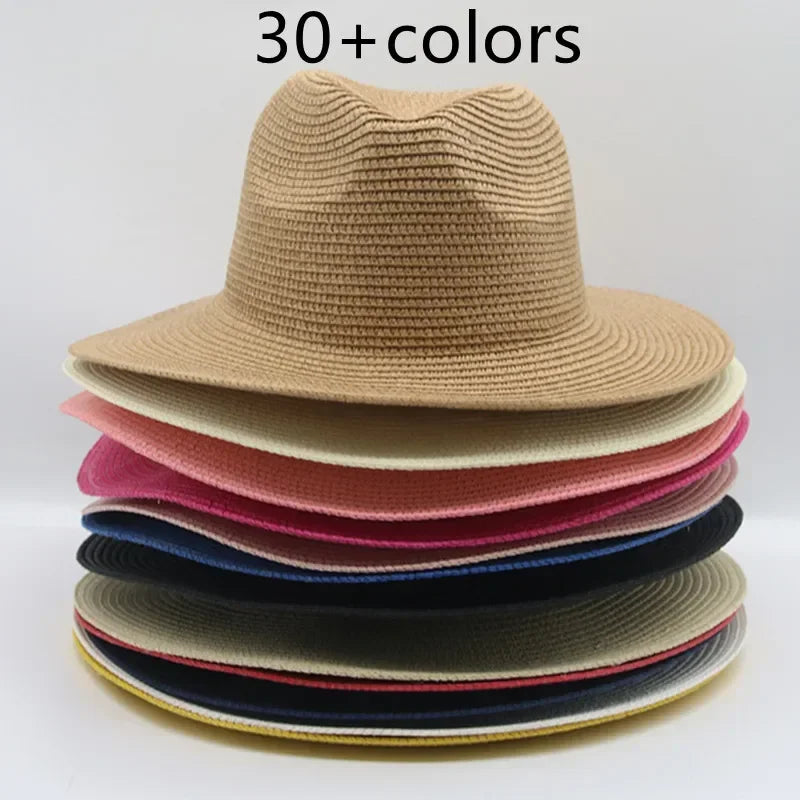 Women's Hat Hats for Women Summer Straw Sun Hats Men's Caps Sun Protection Beach Summer Women Men Panama Straw Hat Gorras Hombre