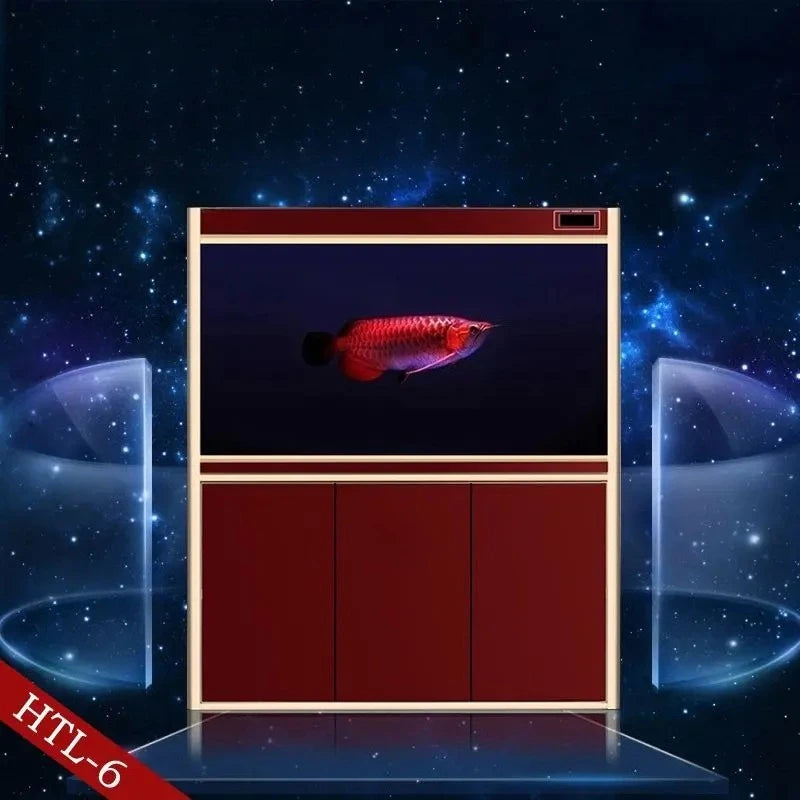 Large Glass Aquarium Kit, Customizable Eco-Friendly Fish Tank, Built-in LED Lighting & Water Pump for Professional Aquascaping