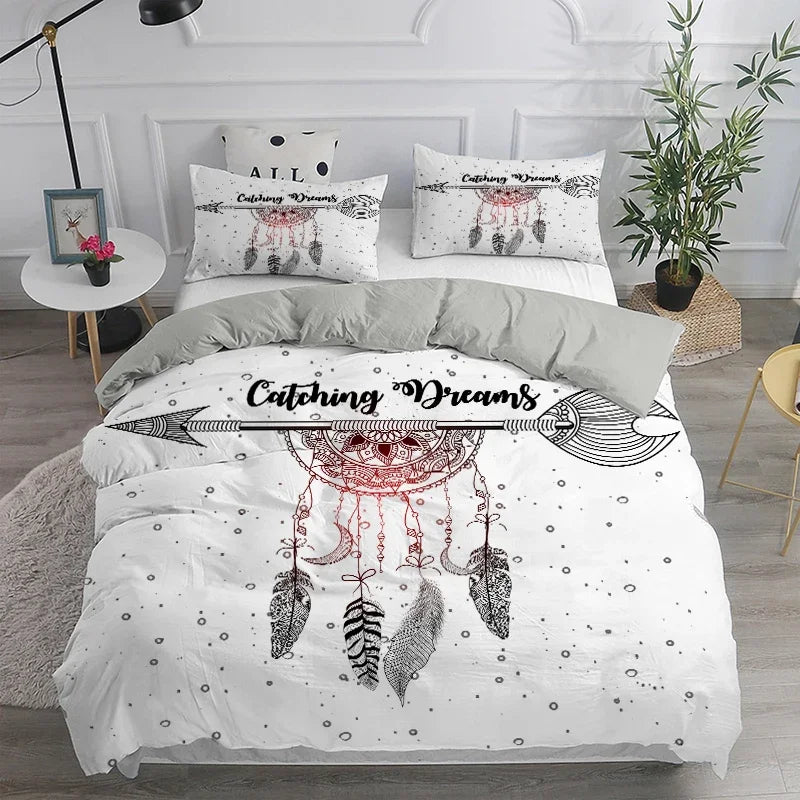 Dream Catcher Bedding Set Elegant Bohemian Duvet Cover Queen 240x220 Ethnic Quilt Cover Single Double King Comforter Bed Cover