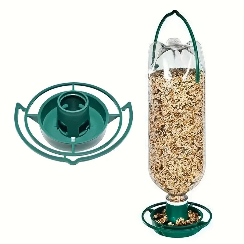 A Homemade Bird Feeder That Doesn'T Require Batteries, Made from PVC Material, Comes with a Hook, Suitable for Outdoor, Garden