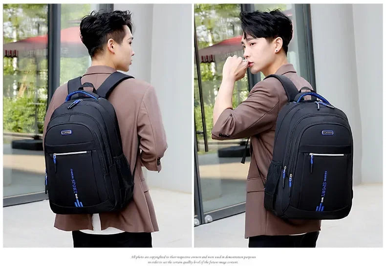 Men's Backpacks Oxford Waterproof Rucksack Business Computer Bag Casual Travel Backpack Senior High School Student Schoolbag sac