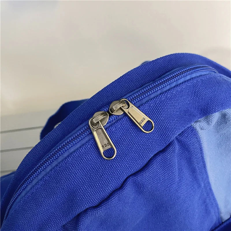 Fashion Panelled Women Backpack Canvas Kawaii Girl Travel Book Bags College Lady Laptop Backpacks Cute Travel Rucksack Schoolbag