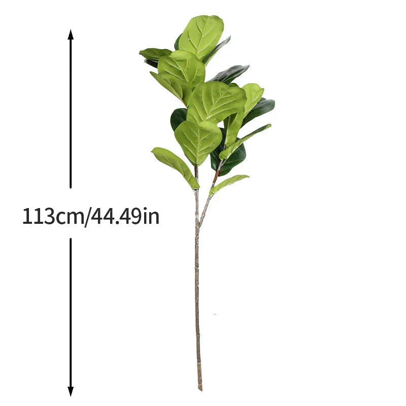 Dlight Decor 113cm Tropical Ficus Tree with Rubber Style Leaves