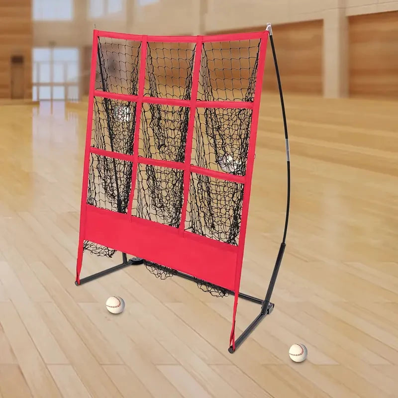 1 Nine-Square Indoor/Outdoor Baseball Practice Net Training Equipment For Baseball Players