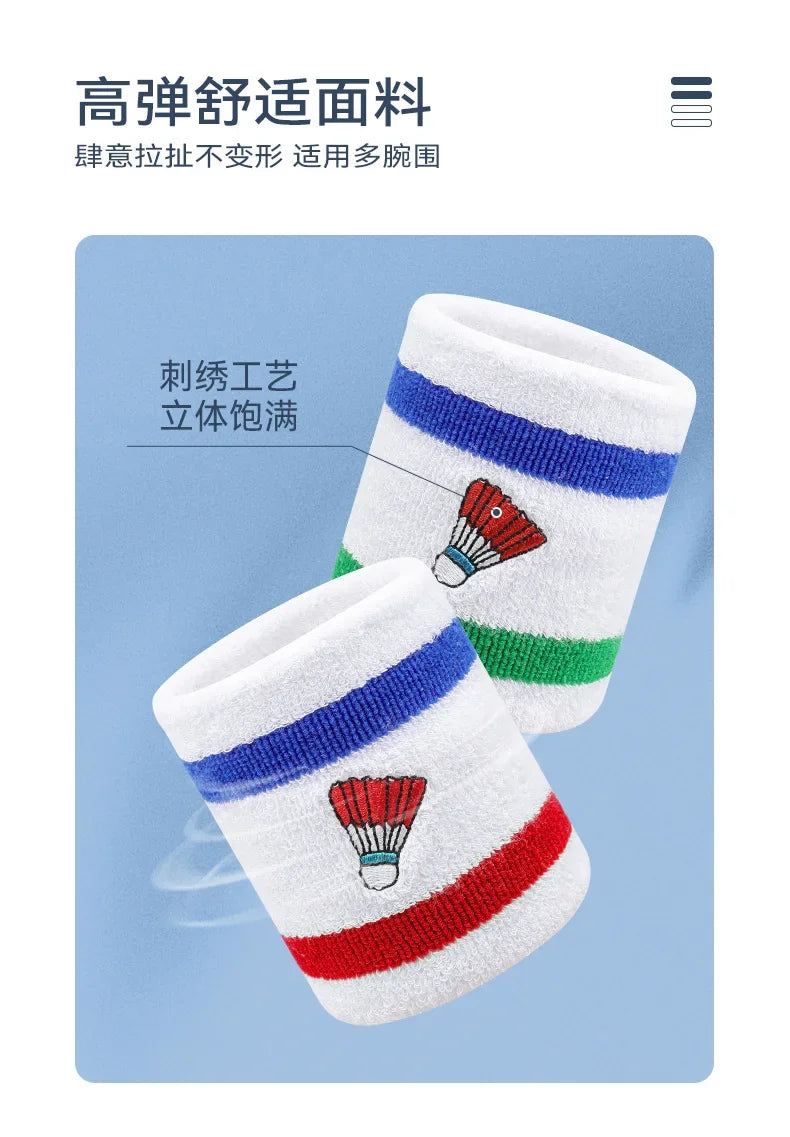 Badminton Wrist Guard Sports Equipment Professional Embroidery Tennis Protection Wipe Sweat Running Sweat Absorption Anti Sprain