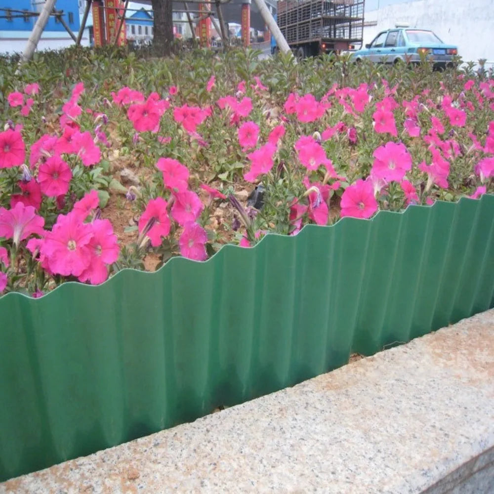 Bendable Plastic Garden Fence Moisture-resistant Cuttable Lawn Border Fence Weatherproof Flower Bed Edging Fence Plant Landscape