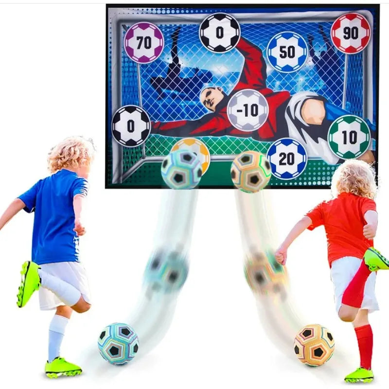 Soccer Game Mat Set Outdoor Indoor Soccer Toys Multiplayer Football Goal Shooting Leisure Sport Fun Indoor and Outdoor