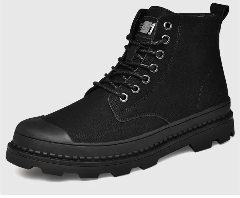 Winter Men Boots Waterproof Leather Boots Keep Warm Mens Ankle Boots Comfortable Man Work Boots Male Snow Boots Men Botas