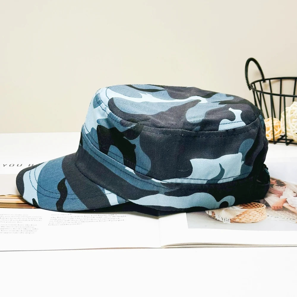 Spring and Summer Simple Camouflage Hats for Men and Women Outdoor Camping Fashion Versatile Hats Casual Hats Flat Top Hats