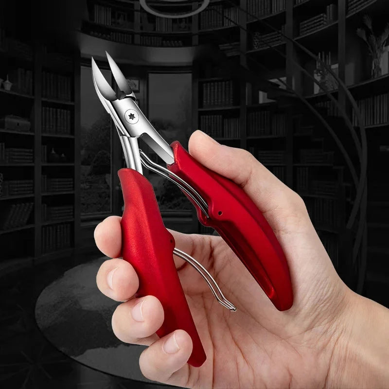 Professional Grade Concave Stainless Steel Nail Clippers for Thick Nails and Ingrown Toenails Sharp Curved Blade for Easy Trimmi