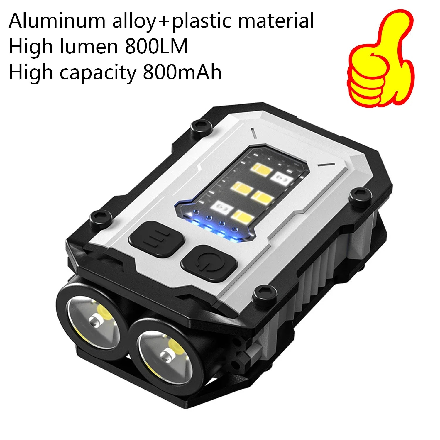 MINI USB Rechargeable LED Flashlight Portable Tail magnet flashlight Super Bright Camping Lantern Side COB emergency light