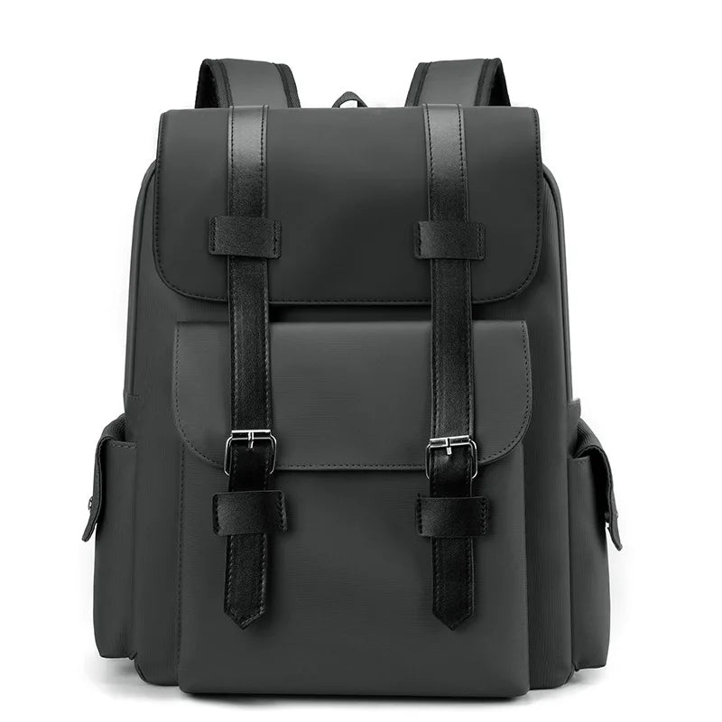 New Fashionable Backpack, Trendy Simple Casual Bag, Solid Color Business Travel Bag, Large Capacity Laptop Bag, Unisex Student School Bag, Multi-Functional Storage Bag