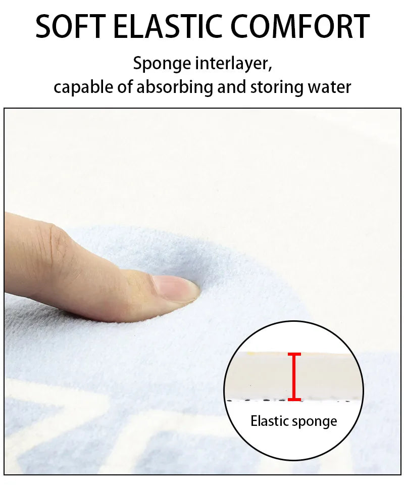Blue sailboat shower room, small carpet, toilet, absorbent floor mat, home decoration mat, bathroom door mat, machine washable