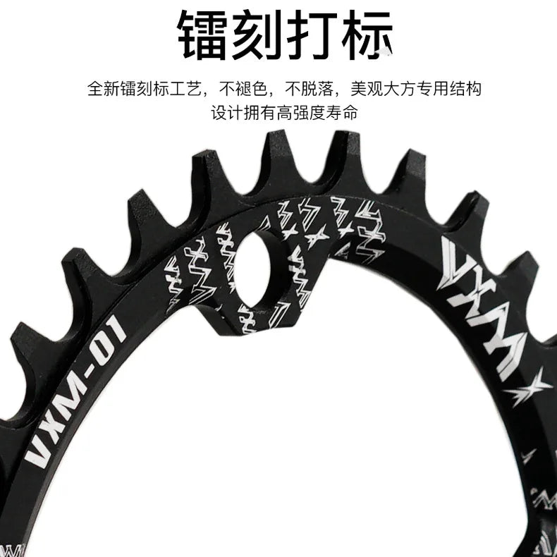 Bike 104BCD Elliptic mountain bike 32T 34T 36T 38T modified plus and minus teeth single tooth disc bycicle accesories Crank