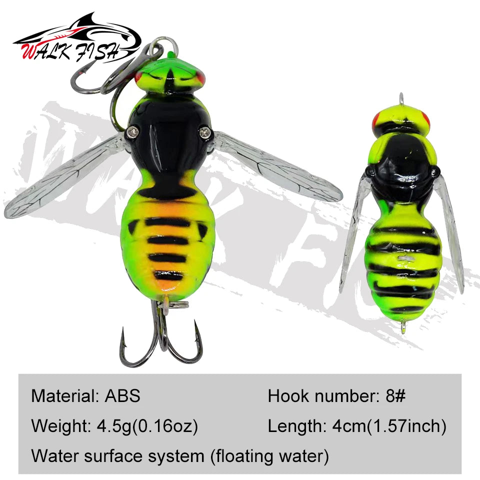 WALK FISH 4.5g 40mm Insect Lure Fishing Lures Bionic Swimbaits Wobblers Sea Bass Fishing Artificial Bait Hard Baits Bass Pike