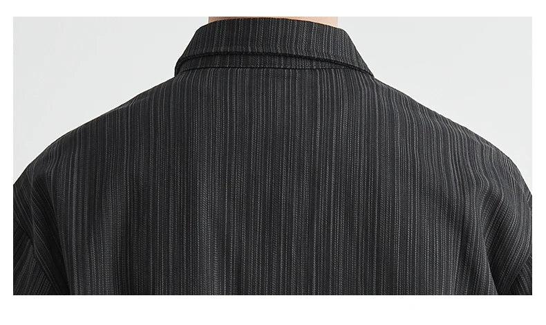 Loose Long Sleeve Casual Shirt for Men Autumn Trendy Versatile Street Style Hong Kong Wind INS Male Fashion Outerwear