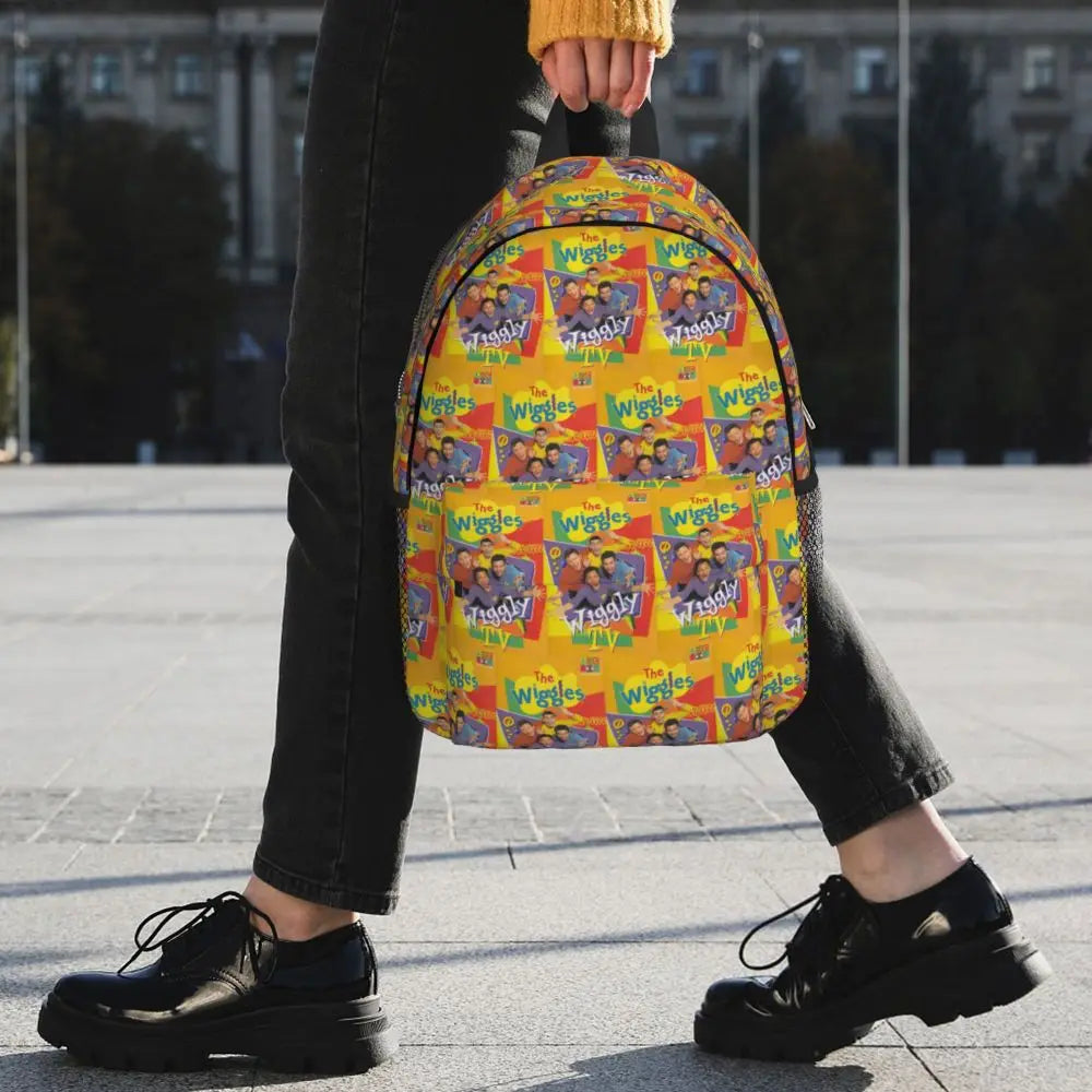 The Wiggles Tv Show Music Band Backpack Student Boys Girls BookBag Children School Bag Computer Shoulder Bags for Men Women