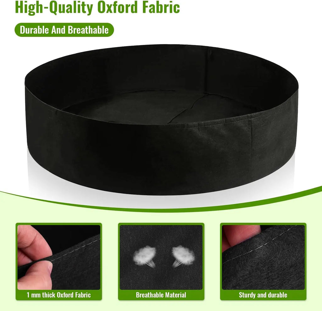 Plant Grow Bags Heavy Duty Fabric Raised Garden Planting Bed Round Breathable Felt Planting Container for Vegetables Flower Herb